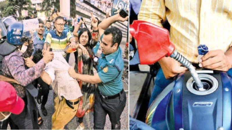 ඉතිහාසයේ පළමුවරට එක් දිනක් ඇතුළත බංග්ලාදේශයේ පෙට්රල් මිල 52%කින් ඉහළට