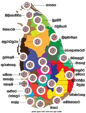ගෙවුණු සතියේ කොවිඩ් 19 පැතිරුණේ මෙහෙමයි