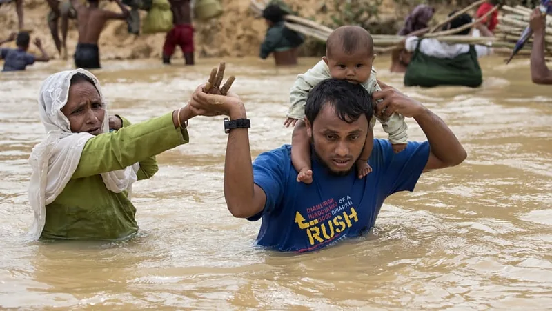 බංග්ලාදේශයේ දරුණු ගං වතුර හා නාය යාම්
