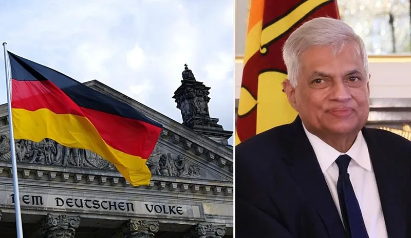 රනිල් ජර්මනියේදී බටහිරට පත අට එකට සිඳුවා පෙරා අරළු දමා දෙයි
