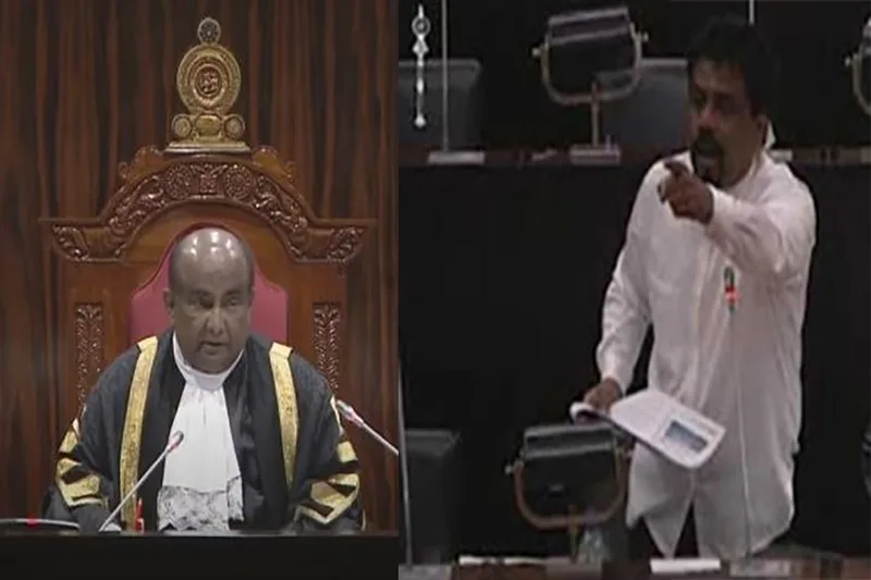 පාර්ලිමේන්තුව අරාජික වෙලා-කතානායක පක්ෂපාතියි
