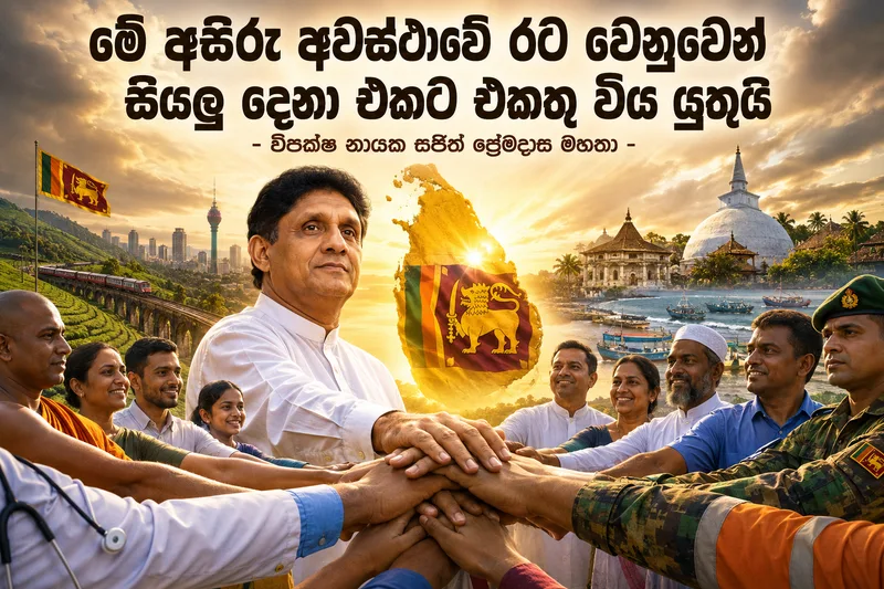 මේ අසීරු අවස්ථාවේ රට වෙනුවෙන් සියලු දෙනා එකට එකතු විය යුතුයි