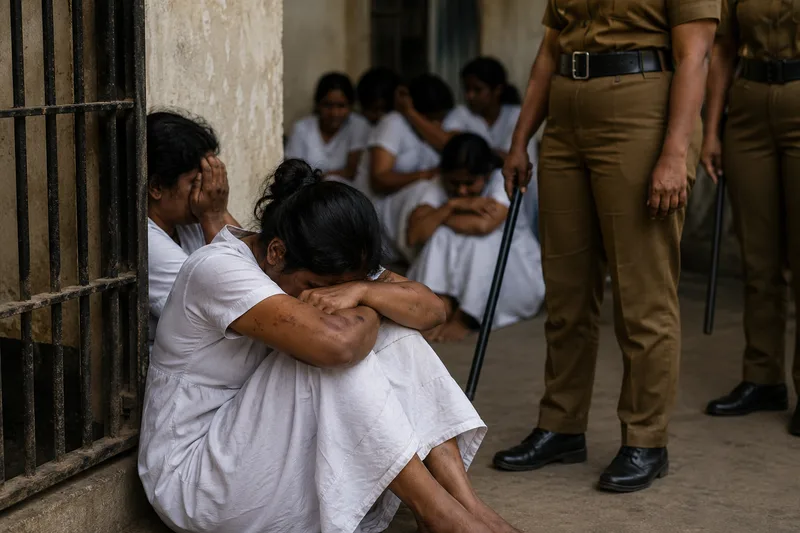 මීගමුවේ කාන්තා රැඳවියන්ට පල්ලේකැලේ දී හිරිහැර කරමින් පහර දෙනවා