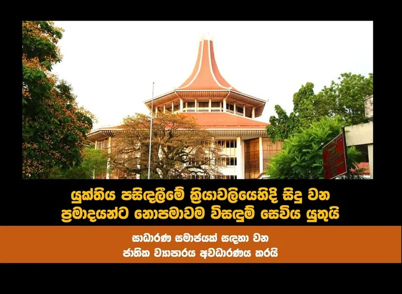 යුක්තිය පසිඳලීමේ ප්රමාදයන්ට නොපමාවම විසඳුම් සොයනු