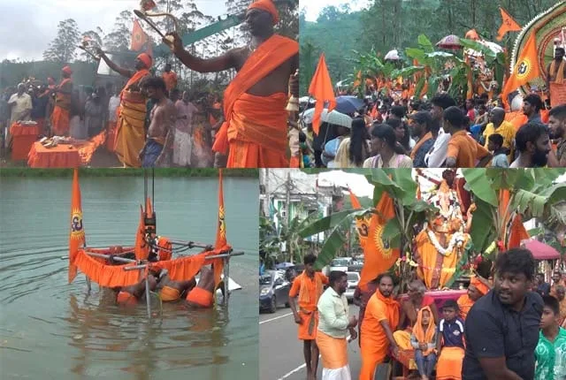 ගණ දේව ප්රතිමා දහයක් ඩොවොන් පොකුණේ දිය කර හැරේ