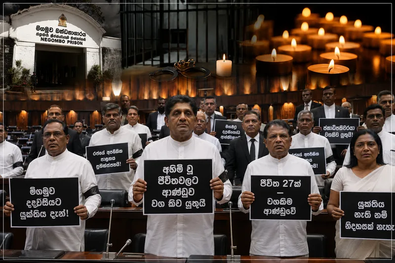 ජීවිතක්ෂයට පත් මිනිස් ජිවිත වෙනුවෙන් විපක්ෂය පාර්ලිමේන්තුවේ විරෝධතාවයක