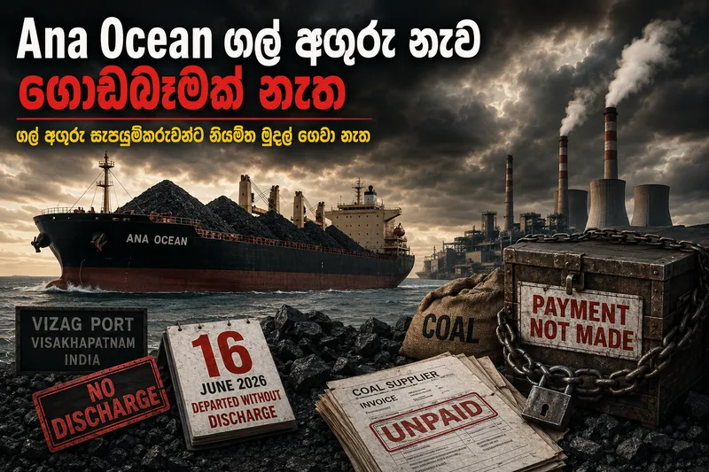 Ana Ocean ගල් අඟුරු නැව ගොඩබෑමක් නැත